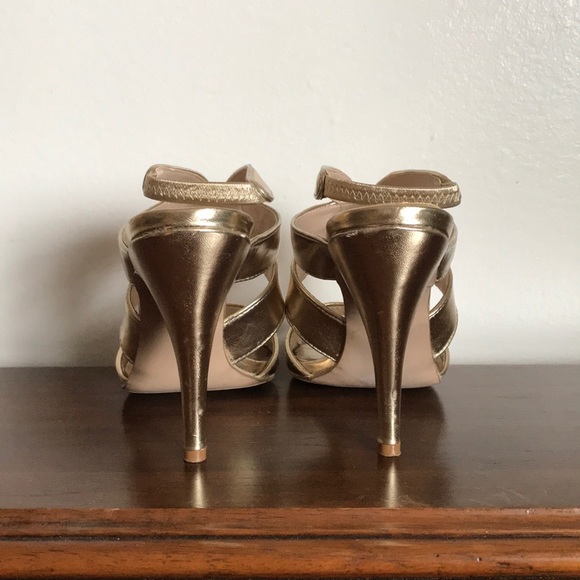 Gold high heels sandals - Picture 5 of 5